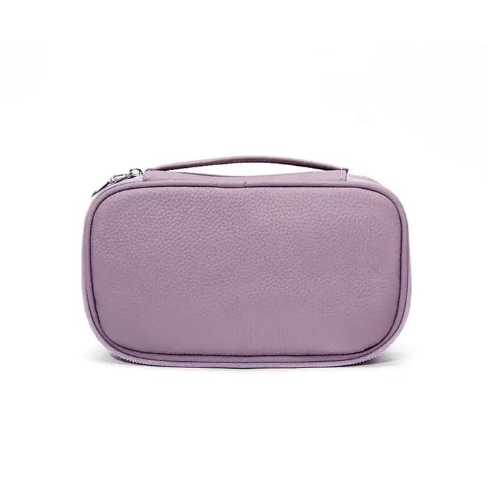 Trousse de Toilette de Voyage en Cuir de Vachette Grande Capacité Personnalisable avec Nom
