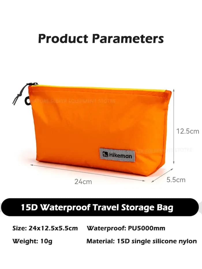 HIKEMAN 15D sac de rangement de voyage Ultra léger randonnée en plein air Camping revêtement en silicone sac
