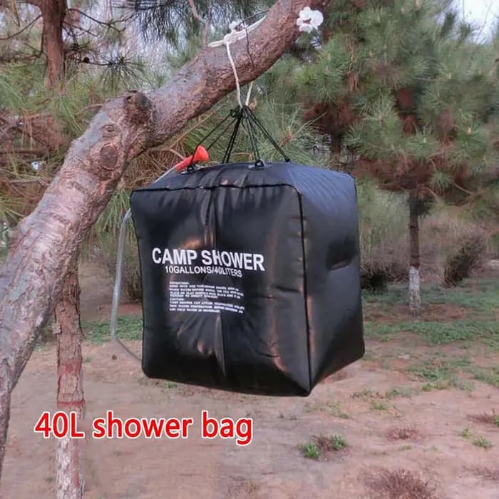 Sac de douche solaire en PVC de 40L avec tube en plastique