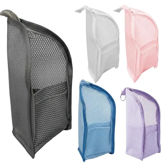 Trousse de Maquillage Verticale Pliable et Suspendable, Pochette de Voyage pour Brosse à Dents, Dentifrice et Nettoyant Visage
