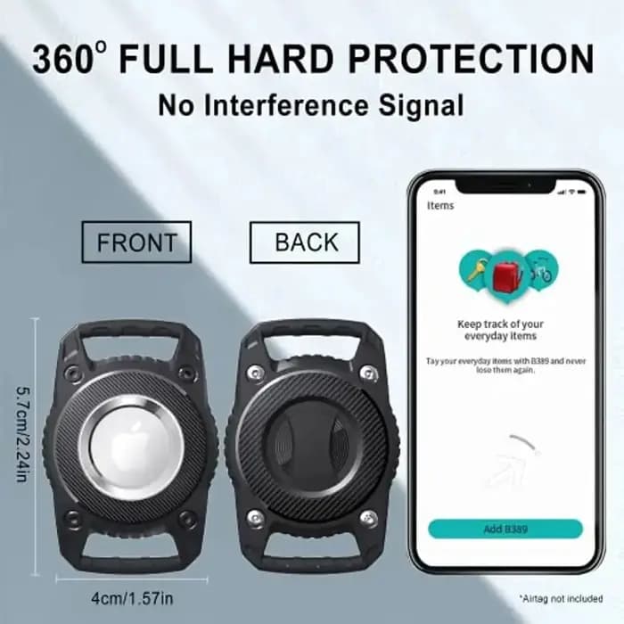 Pour étui de support Airtag IP68 porte-clés de support Airtag étanche