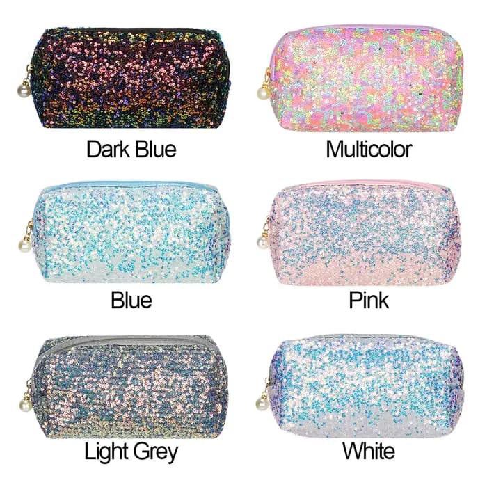 Trousse de maquillage sirène à paillettes