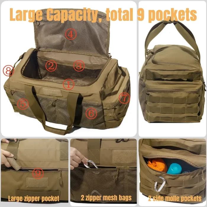 Sac de voyage tactique en plein air 37L
