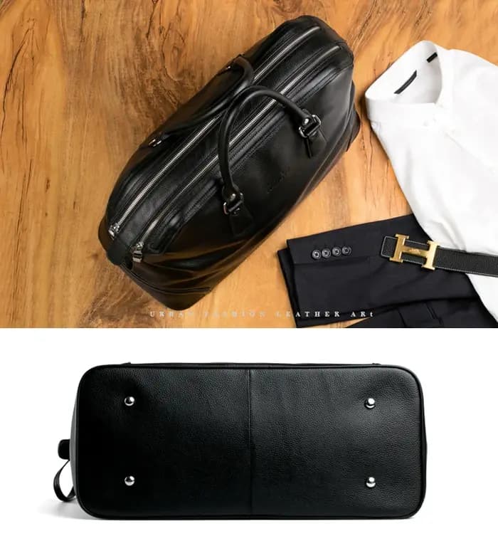 Sac de voyage de luxe en cuir véritable pour hommes