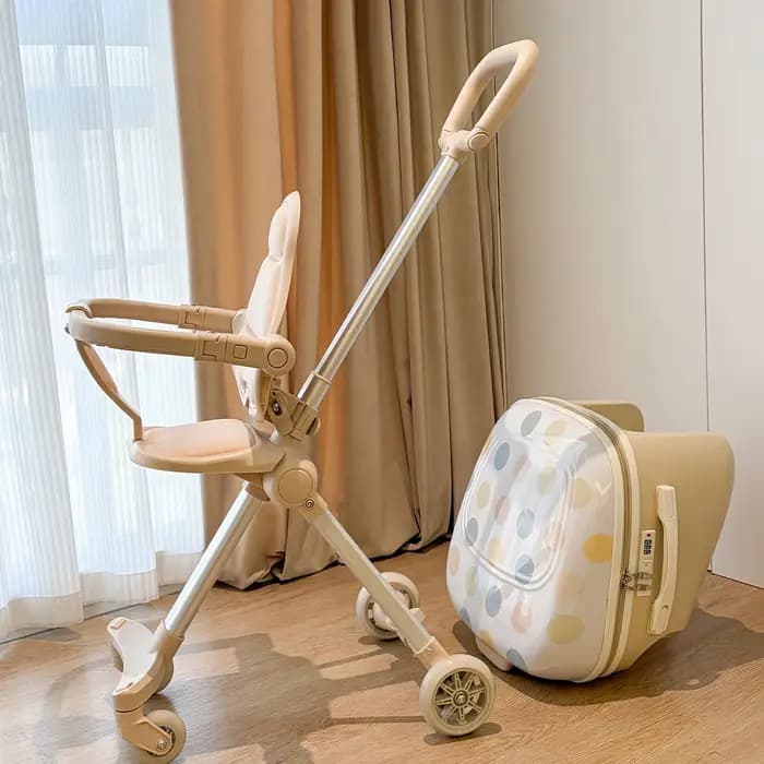 Valise à roulettes pour enfants, 20 pouces, pliable, avec fonction de siège et de roulement, bagage cabine pour enfant