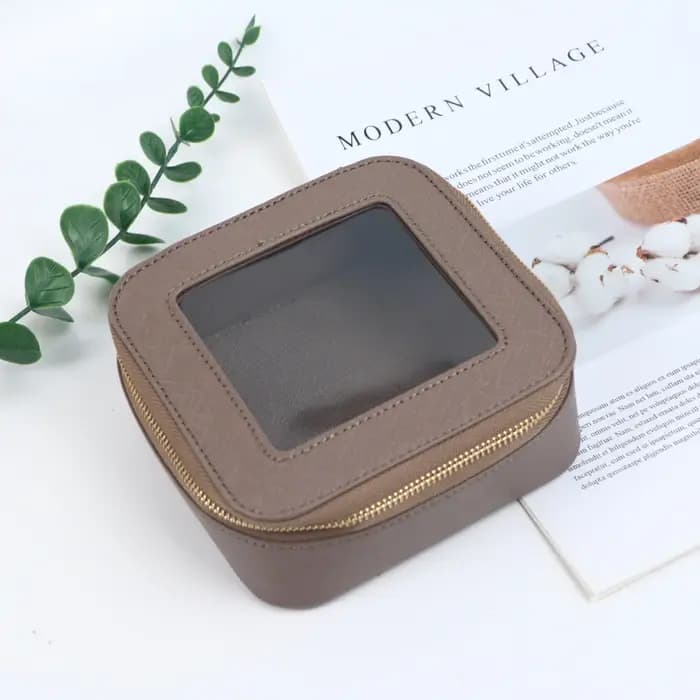 Trousse de toilette de voyage en cuir Saffiano pour femmes