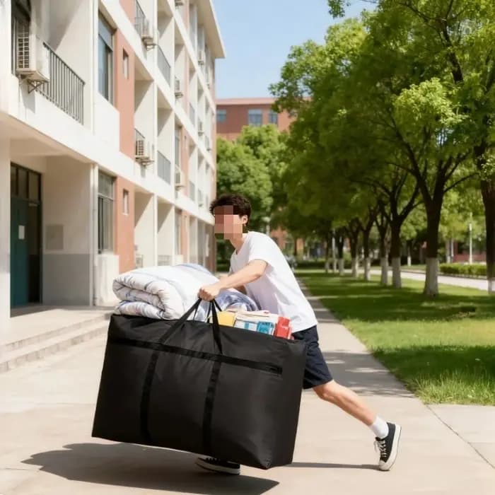 Lot de 2 sacs de déménagement robustes avec poignées et fermetures éclair - Extra grands