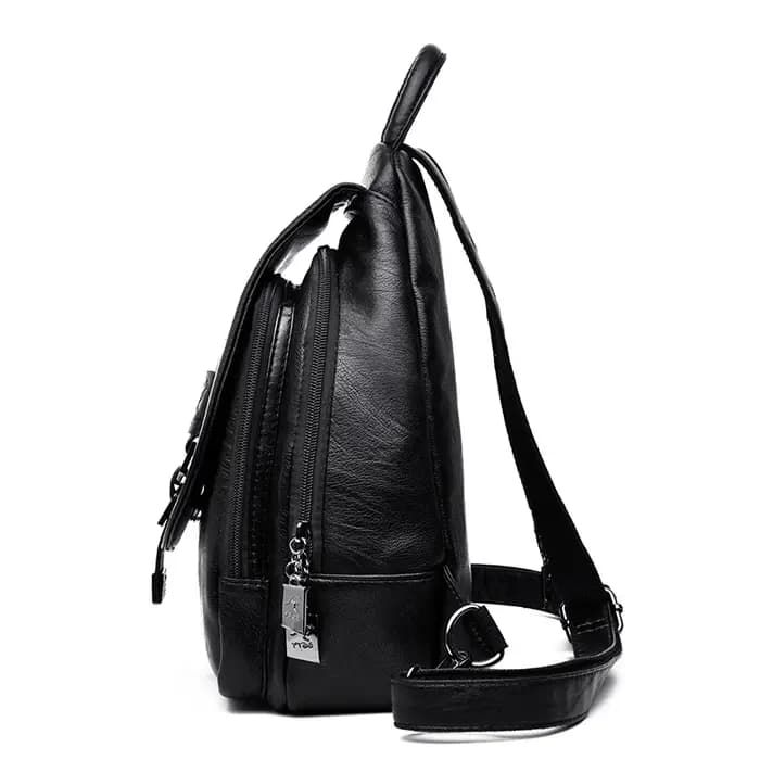 Mode en cuir souple femmes sac à dos de haute qualité Durable femme voyage sac à dos fermeture éclair bandoulière