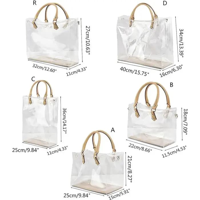 Sac fourre-tout transparent pour femme