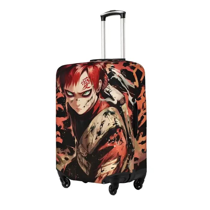 Housse de protection pour bagages, motif Gaara, bande dessinée japonaise, drôle, Manga, convient aux valises de 18 à 32 pouces