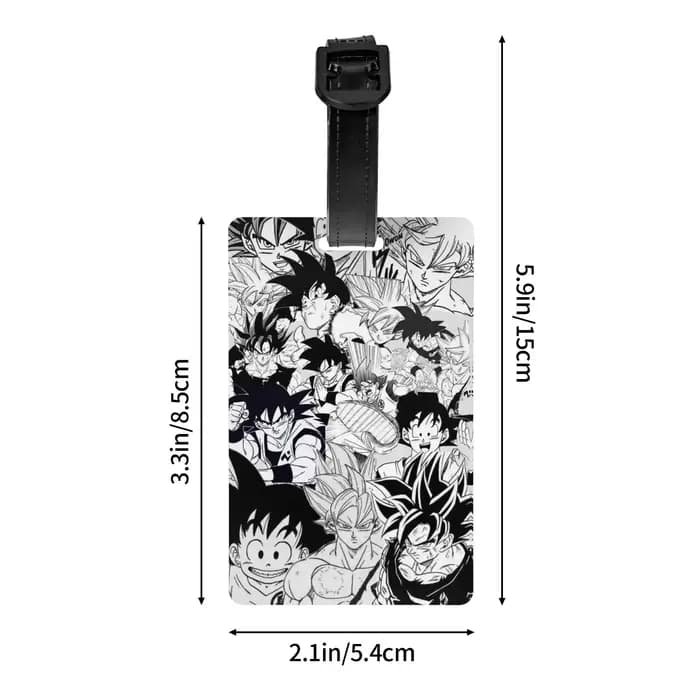 Étiquettes de bagages personnalisées Goku Anime pour valises