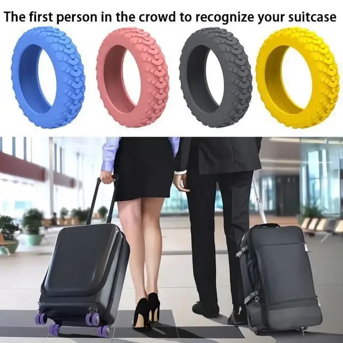 8 protections de roulettes de valise en caoutchouc silencieux