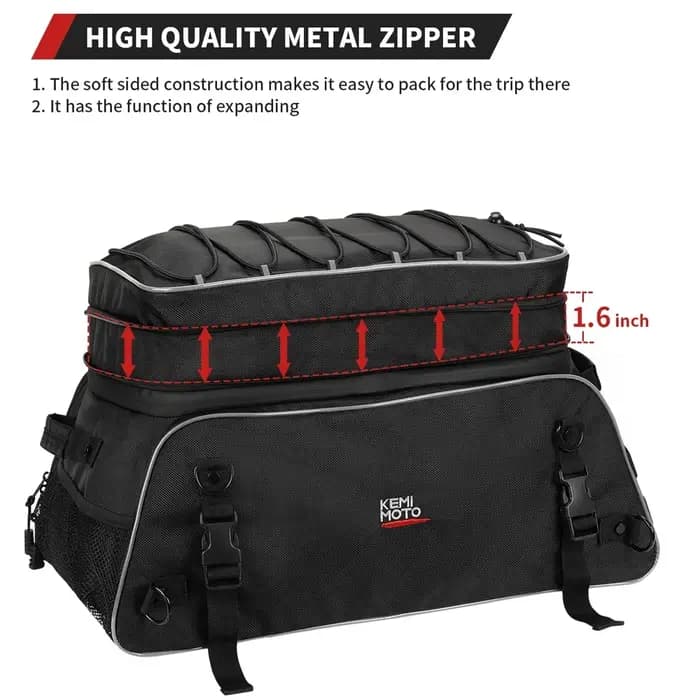 Sacs de selle pour moto, bagages de voyage, sac de coffre souple et pliable pour Touring Road King, Street Glide, Road Glide