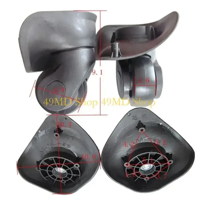 49MD 1 paire roues bagages remplacement