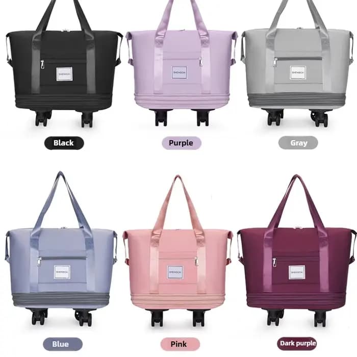 Sac de voyage sac à dos grande capacité démontage roue universelle sac de rangement bagages Portable Double couche sac