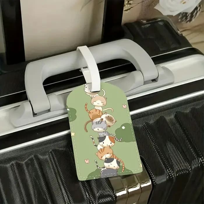 Étiquette de bagage avec porte-carte d'identité