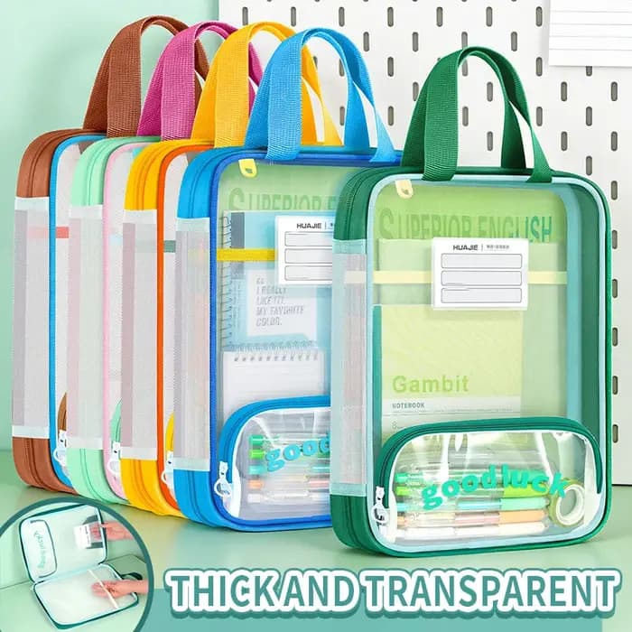 Sac fourre-tout vertical transparent grande capacité
