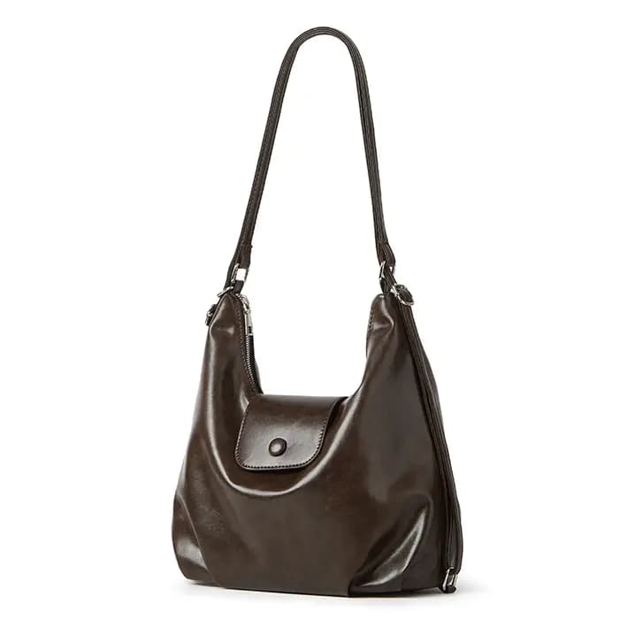 Sac hobo vintage effet vieilli brillant pour femme