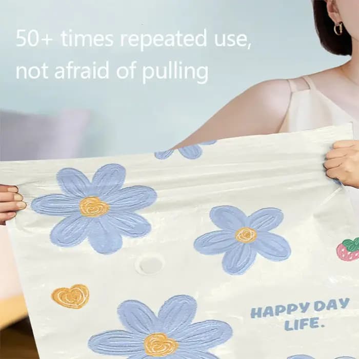 Sac de rangement à compression sous vide florale 1 pièce