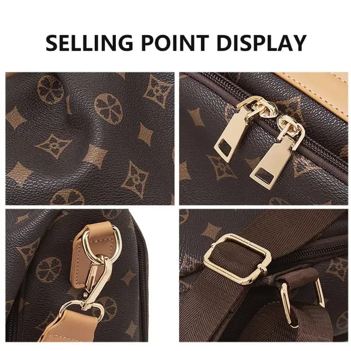 LAORENTOU sac à dos femme PVC cuir sac d'école décontracté 2025 hiver grande capacité sac de trajet haute qualité sac antivol