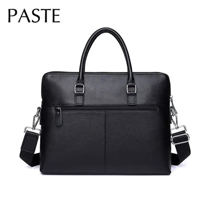 Sac messager en cuir de vachette naturel de grande capacité pour hommes