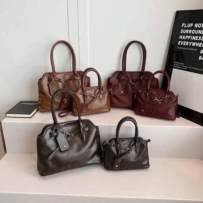 LEFTSIDE – sac fourre-tout rétro en cuir PU pour femmes