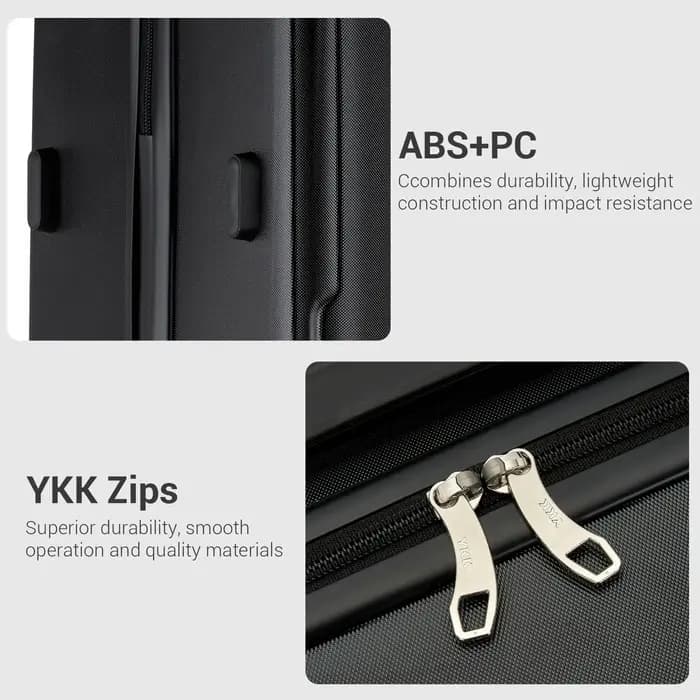Valise légère à coque rigide en PC et ABS avec serrure TSA, valise à bagages à main Kono, chariot co