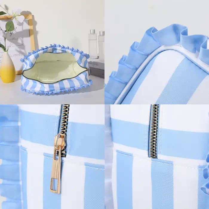 Sac à cosmétiques à volants
