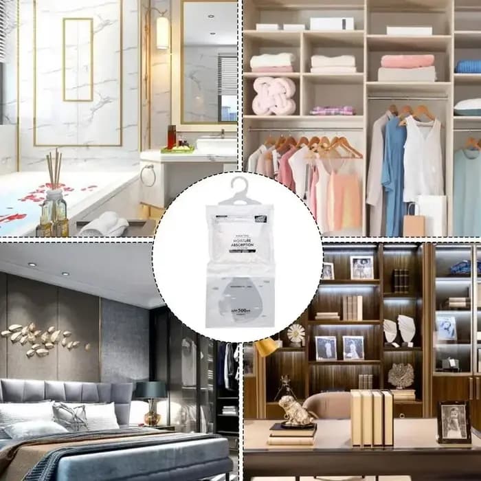 5/10 pièces absorbeur d'humidité suspendus séchage vêtements déshumidificateur garde-robe
