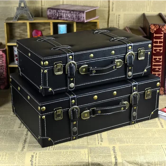 Valise Rétro en Cuir de Haute Qualité