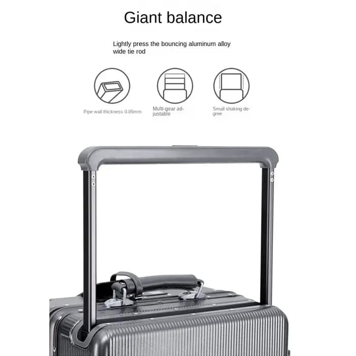 Valise de voyage à roulettes large avec cadre en aluminium