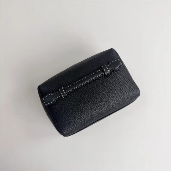 Sac à cosmétiques en cuir véritable pour femmes