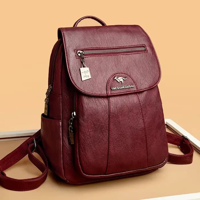 Sac à dos en cuir véritable souple pour femme, sac à dos de voyage décontracté pour femme, sacs d'école pour filles