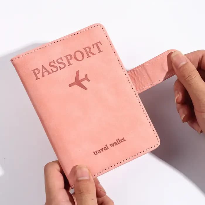 Porte-documents d'affaires Rfid pour le voyage, porte-passeport personnalisé, portefeuille pour carte d'identité et carte bancaire, étui portefeuille, accessoires de voyage