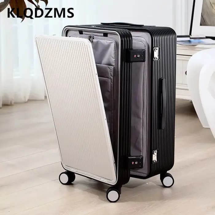 KLQDZMS 20 "24" 26 "28 pouces valise pour hommes tout en aluminium magnésium alliage boîte d'embarquement avant ordinateur portable boîtier de chariot bagages d'affaires