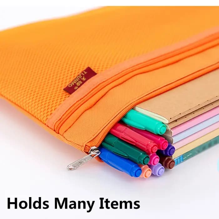 Portefeuille à fermeture éclair pour documents, sac à documents, dossier, stockage de documents, gril Oxford, accessoires d'évaluation universels, A4, 1PC
