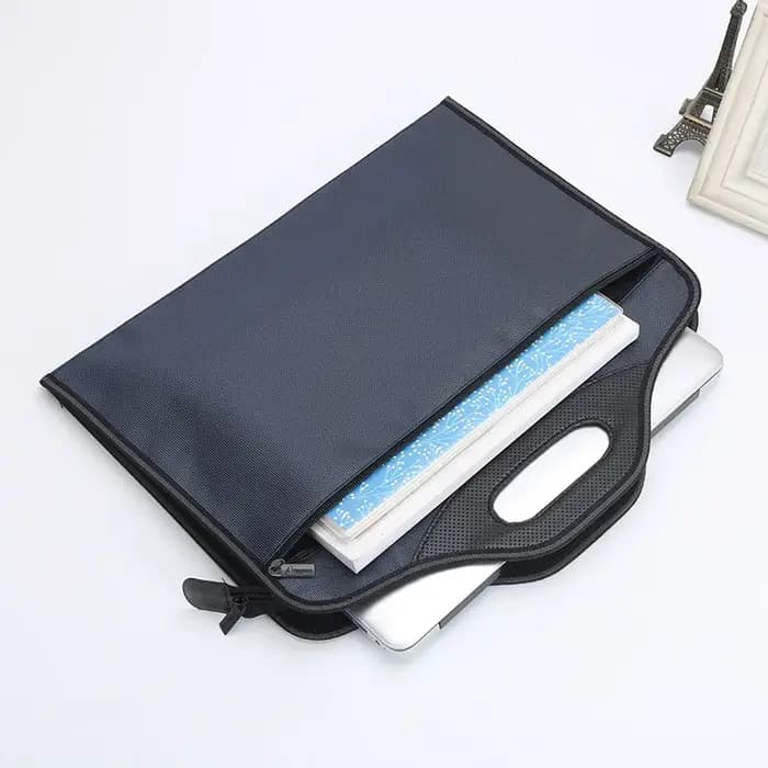 Sac à documents portable étanche et épaissie avec fermeture éclair, dossier de fichiers Oxford double couche, étui à bombes de bureau, remplissage Tute Business, A4