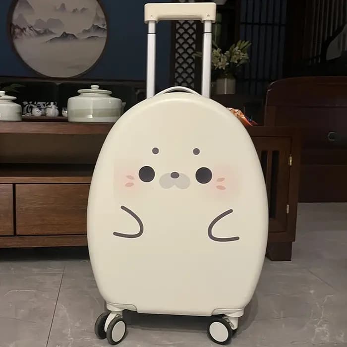 Bagage pour enfants mignon valise de cabine légère de 20 pouces chariot d'étudiant avec valise à serrure à combinaison avec roues silencieuses