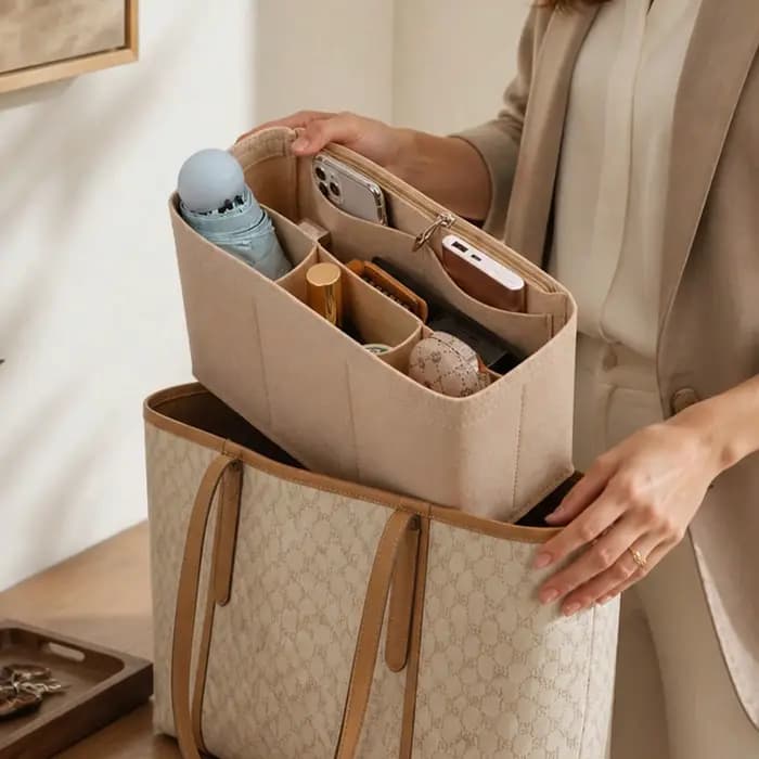 Organisateur de sac fourre-tout en feutre