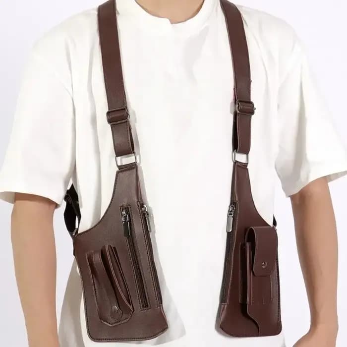 Sac tactique double épaule et bandoulière antivol dissimulé