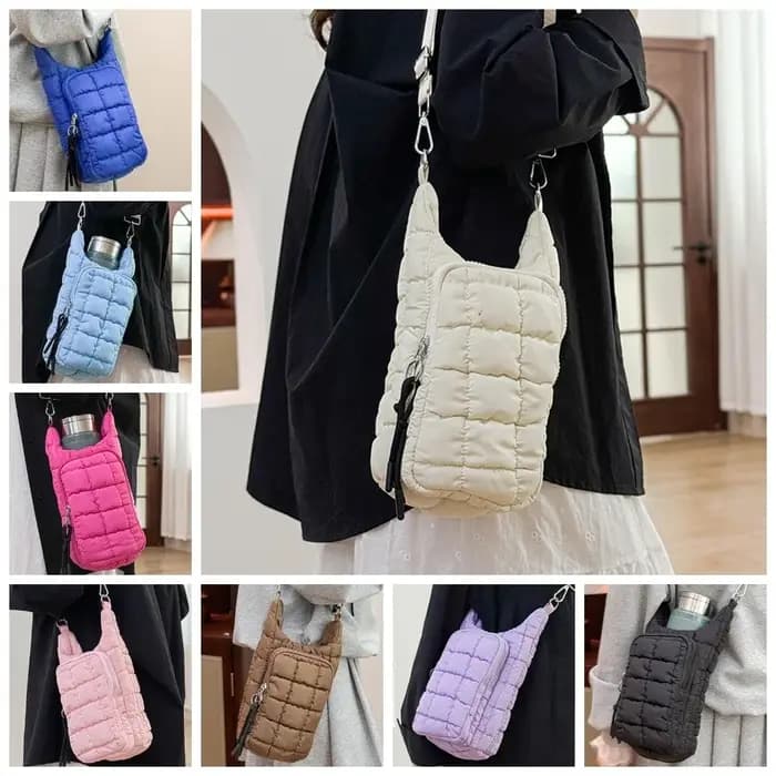 Sac isotherme matelassé élégant pour bouteille d'eau