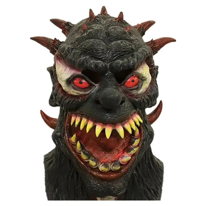 Masque de Diable Rouge en Latex Réaliste - Accessoire de Costume Horreur Réaliste