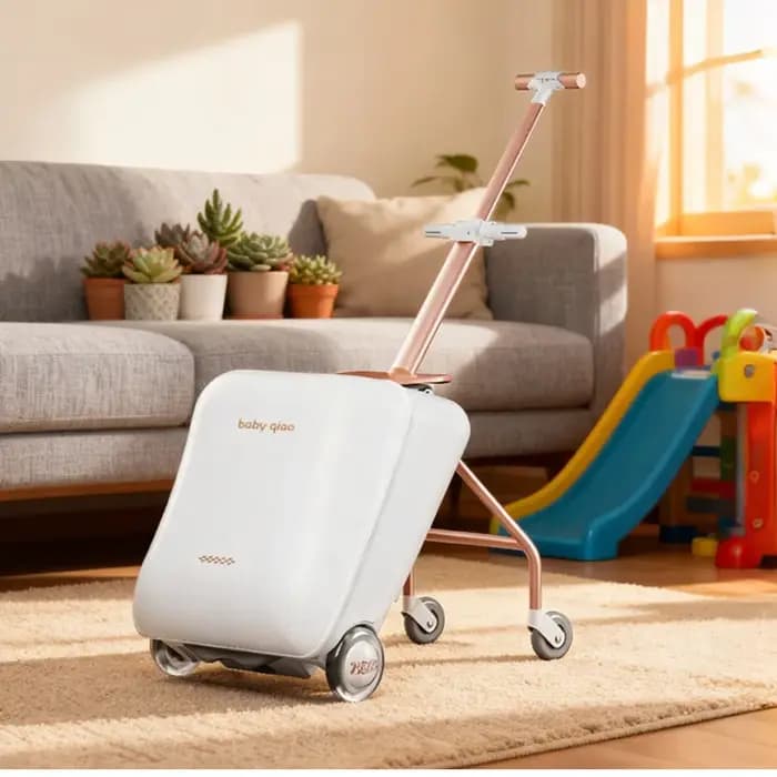 Nouvelle valise 2-en-1 pour enfants 2026 : Trolley détachable et poussette