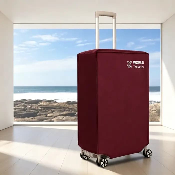 Housse de protection pour valise en tissu non tissé épaissi et élastique, disponible en trois tailles, douce, respirante, résistante aux rayures, ajustement parfait pour 50,8 60,96 71,12 cm.