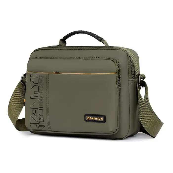 Sac messager imperméable de grande capacité pour homme – Sac bandoulière en nylon durable avec plusieurs poches pour les voyages et le travail