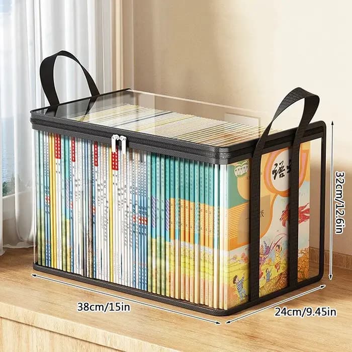 Sac de rangement transparent pour jouets avec poignées