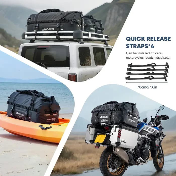Sac de voyage étanche IPX8 100L 120L grande capacité avec sangle gonflable durable pour les longs trajets