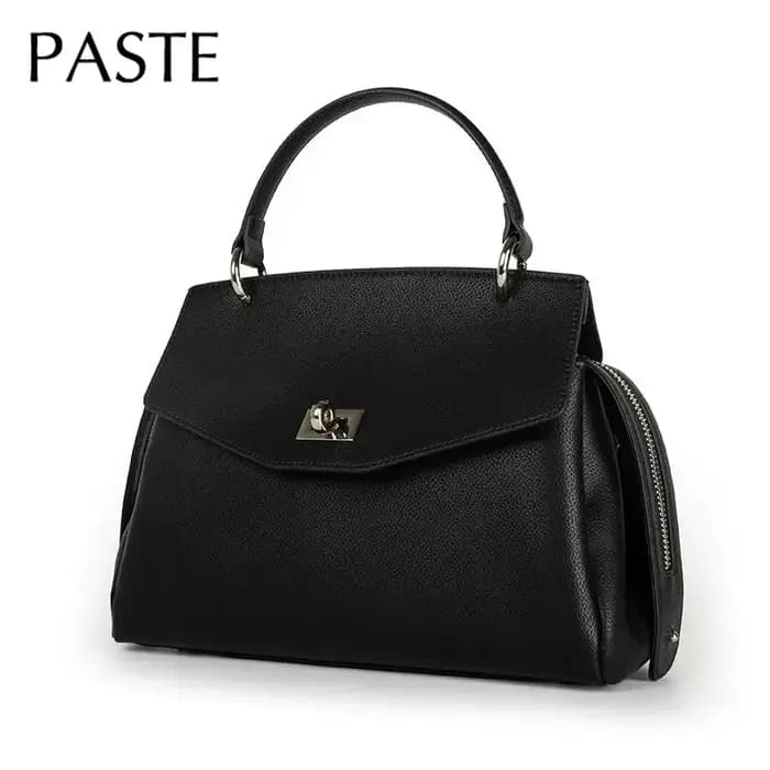 Classique affaires déplacements couverture fourre-tout en cuir de vache véritable femmes sac à bandoulière noir de haute qualité femme pratique sac à main