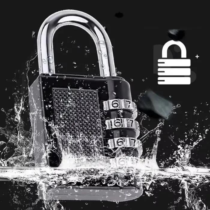 Nouveau métal 4 chiffres Code serrure extérieure étanche cadenas valise bagages