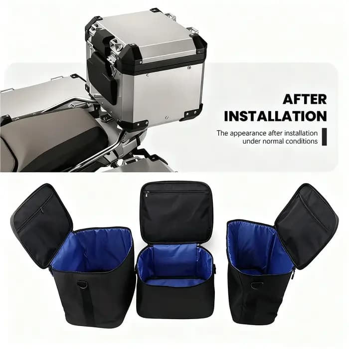 Nouveau sac à bagages moto sacs intérieurs noirs sac latéral supérieur en aluminium pour BMW R1250GS R1200GS ADV F800GS F850GS F750GS